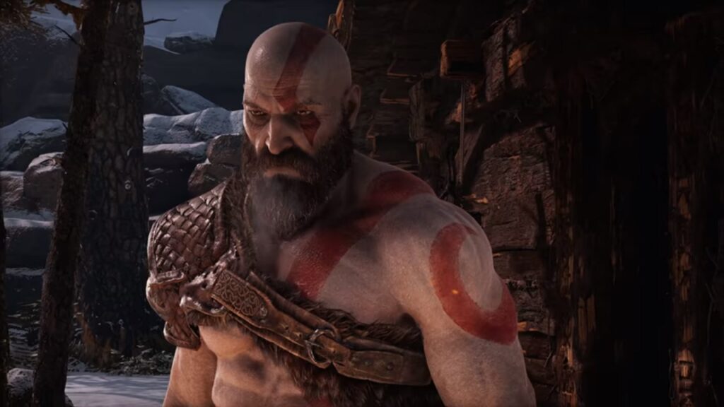 God of War Kratos contemplating