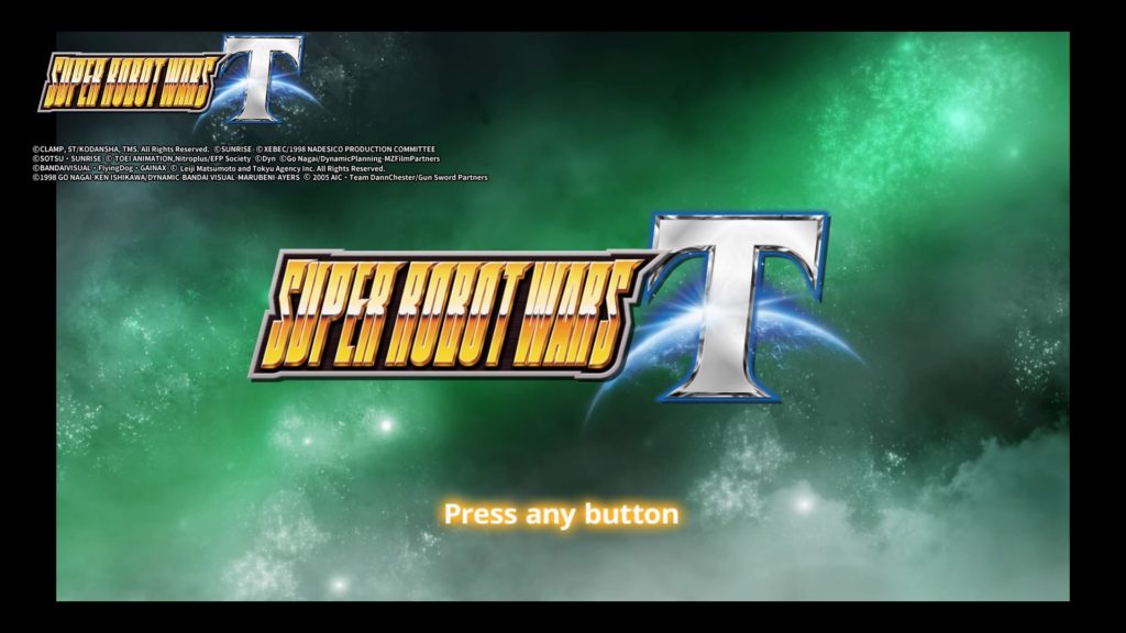 Super Robot Wars T title