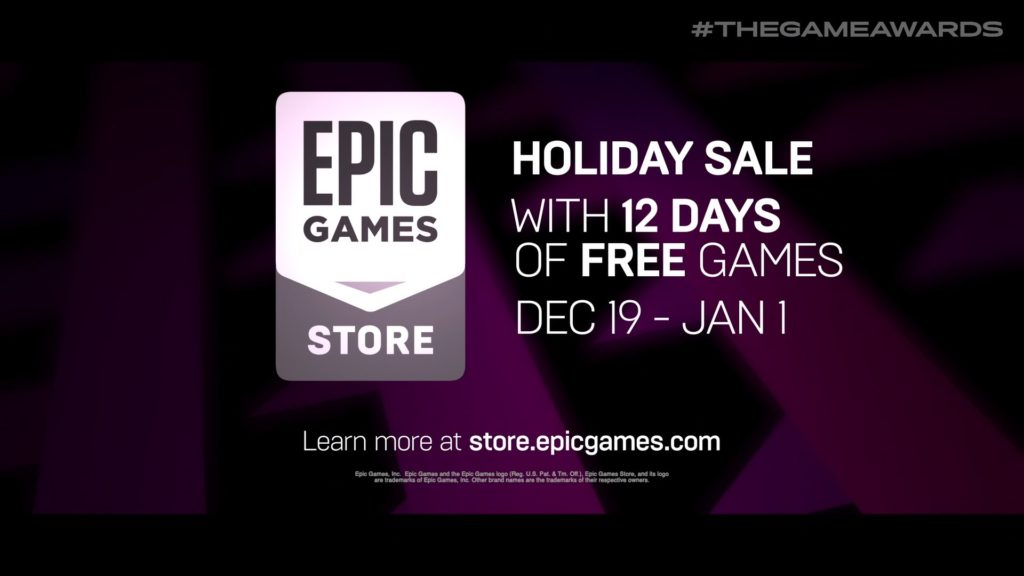 Epic Games Store Holiday Sale 2019