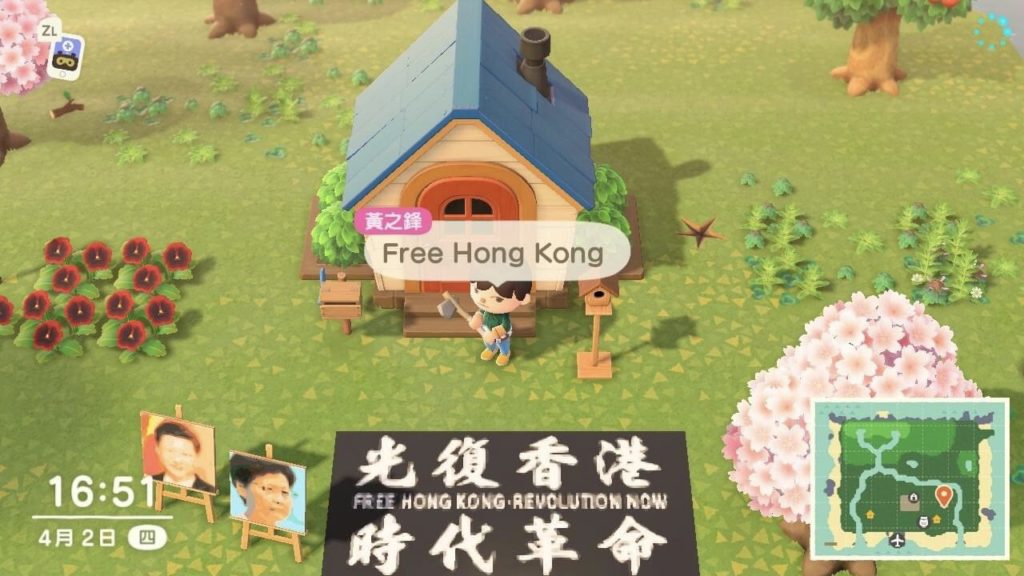 Animal Crossing New Horizons HK Protest