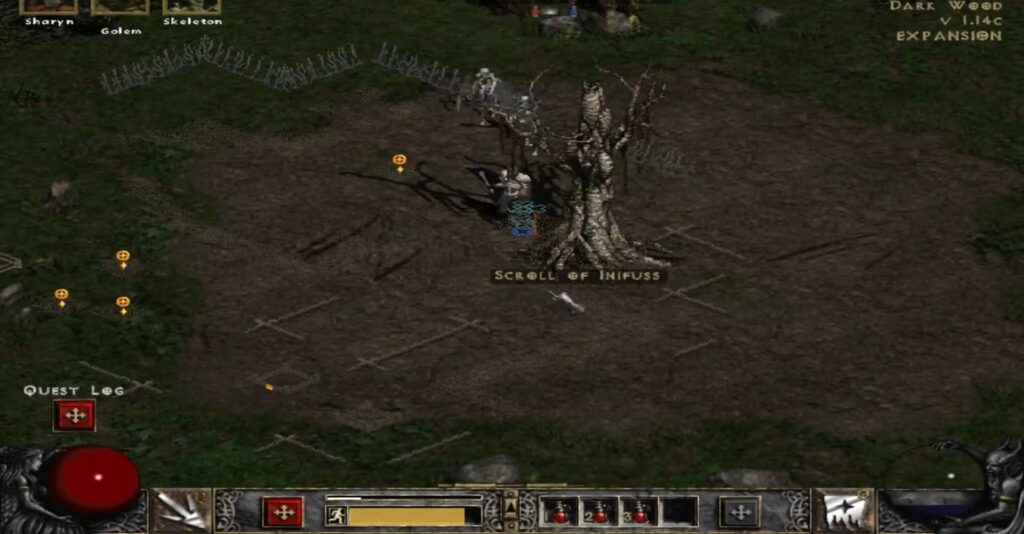 diablo 2 resurrected - underground passage - dark wood area