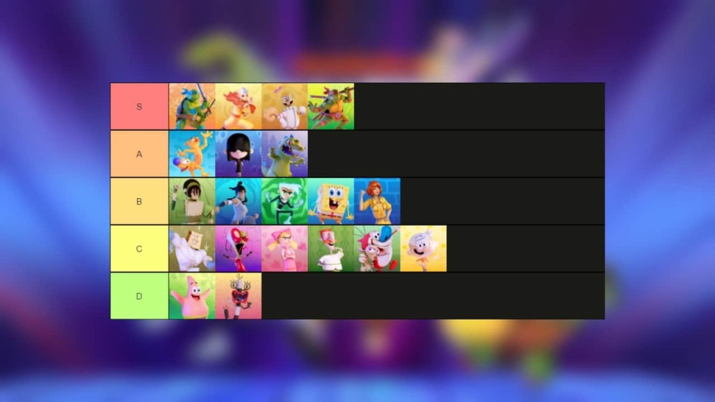 nickelodeon all star brawl tier list