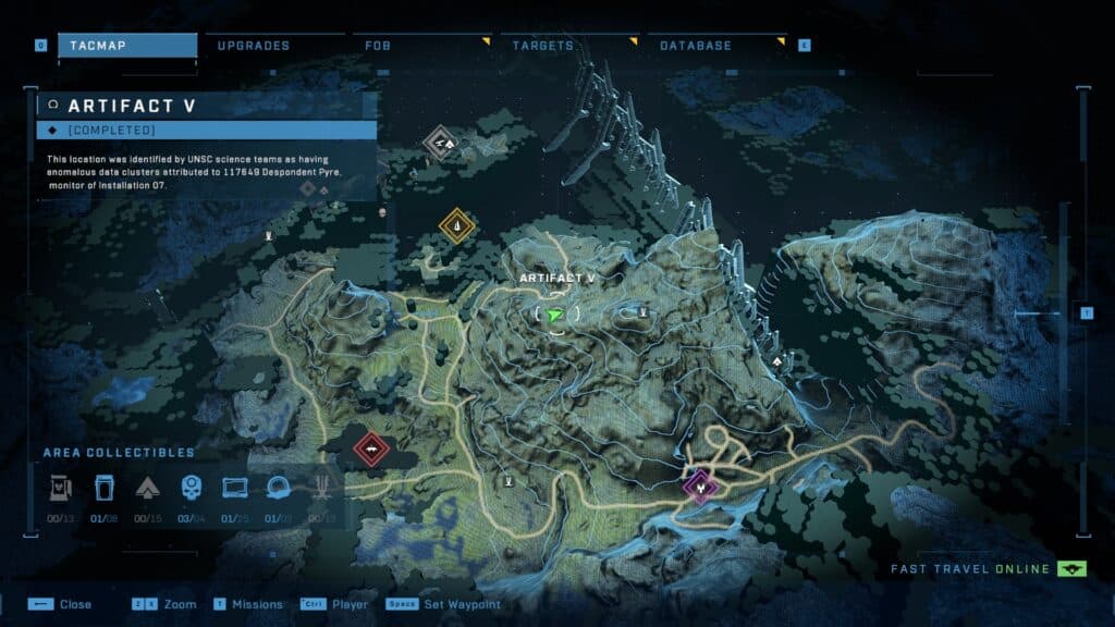 5th Artifact Map Location Halo Infinite Artifact Locations