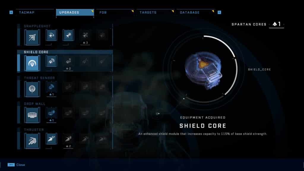 Shield Core Halo Infinite All Gear and Equipment