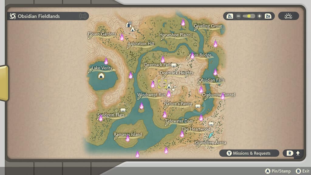 Wisp Locations at Obsidian Fieldlands