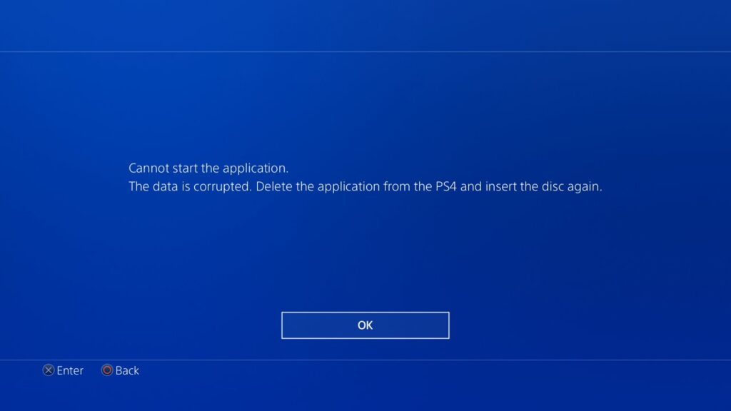 Cyberpunk 2077 PS4 Data Corrupted Error