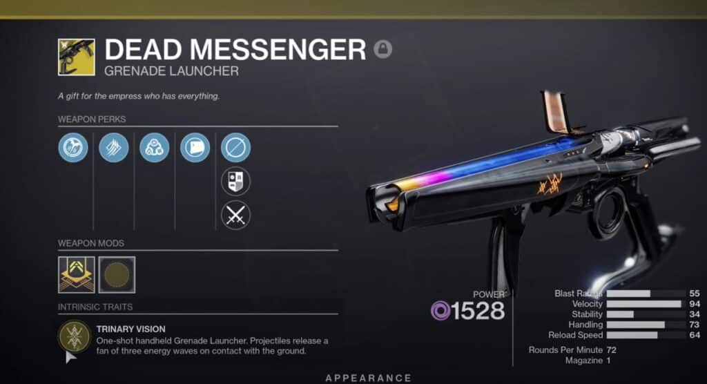 Dead Messenger Grenade Launcher - All Exotic Weapons in Destiny 2 The Witch Queen