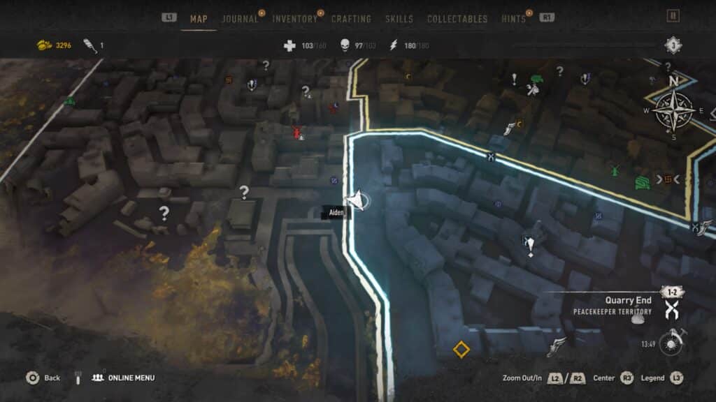 GRE Container - Northwest of Quarry End, Subway at the Intersection Between Houndfield and Quarry End Map - Dying Light 2 GRE Container Locations