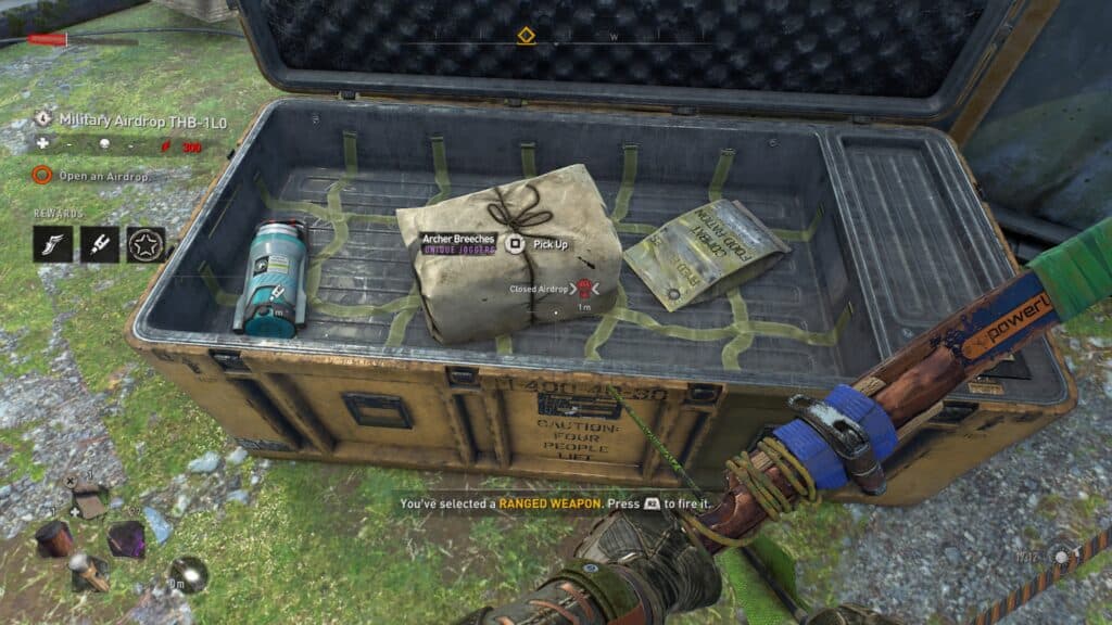 Container - East of Downtown, On Top of Downtown Thugs Bandit Camp, Military Airdrop THB-1L0 - Dying Light 2 GRE Container Locations