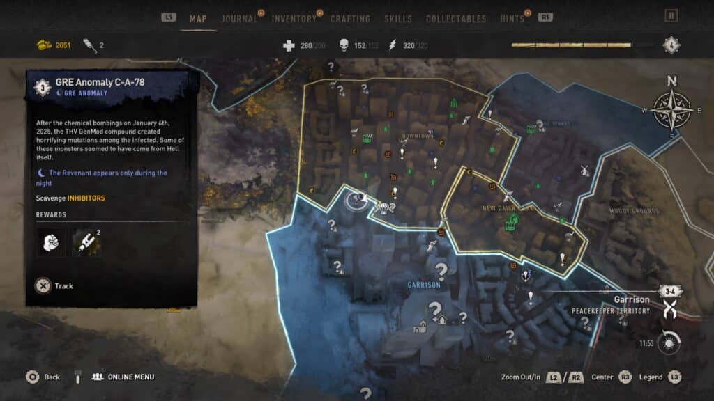 GRE Container - Northwest of Garrison, GRE Anomaly C-A-78 Map - Dying Light 2 GRE Container Locations