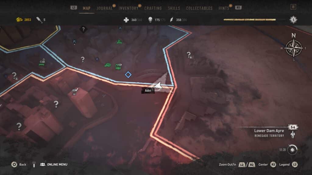 GRE Container - Northwest of Lower Dam Ayre, Under the Bridge Connecting Muddy Grounds and Saint Paul Island Map - Dying Light 2 GRE Container Locations