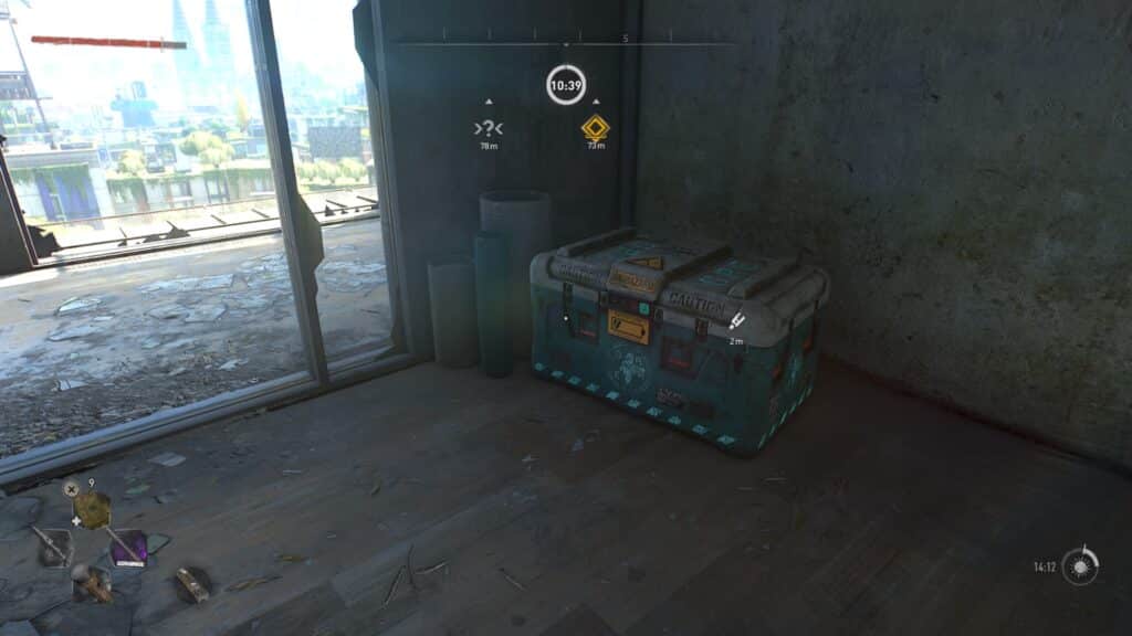 GRE Container - West of The Wharf, Inside North Loop Radio Tower, South of Metro Waterside - Dying Light 2 GRE Container Locations