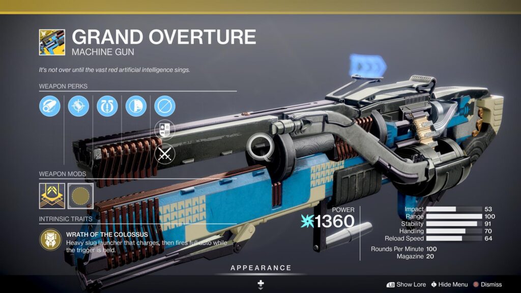 Grand Overture Exotic Machine Gun - All Exotic Weapons in Destiny 2 The Witch Queen