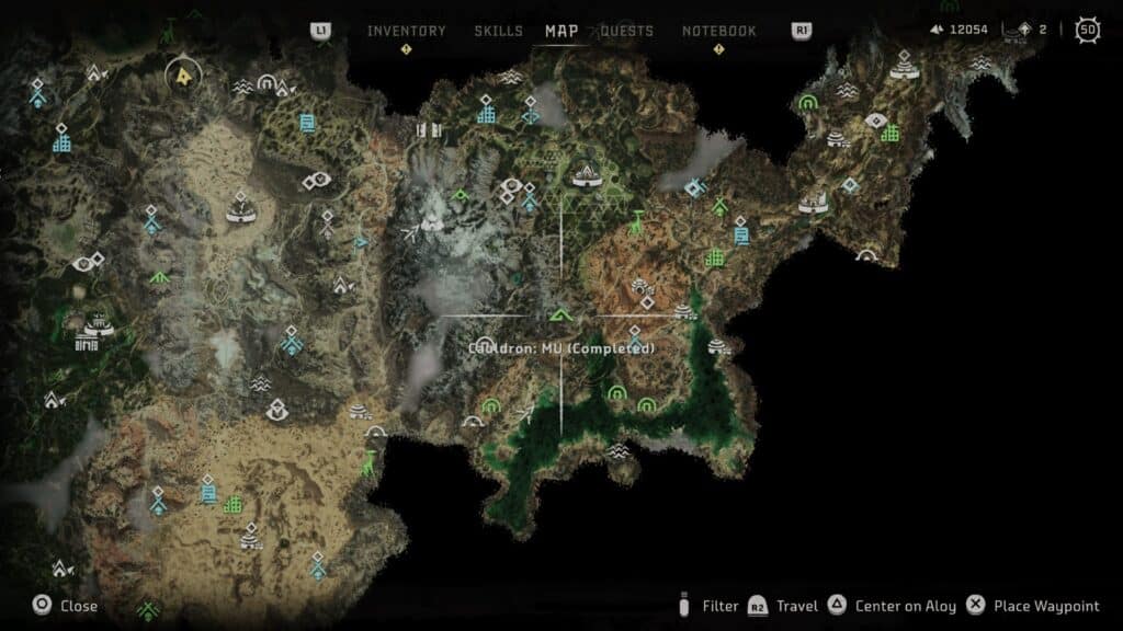 Map: Horizon Forbidden West Cauldron MU Location