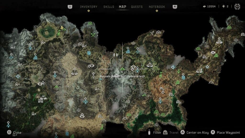 Map: Horizon Forbidden West Cauldron TAU Location