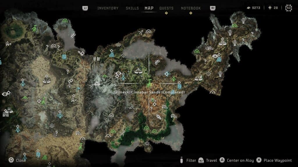 Tallneck #1: Cinnabar Sands Map Location - Southeast, near Plainsong.