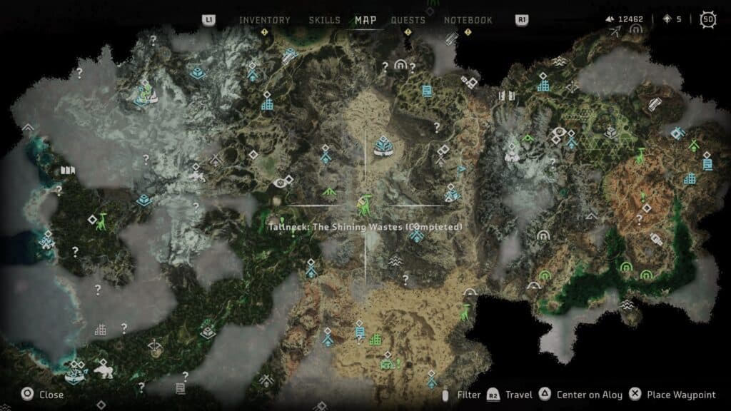 Tallneck #6: The Shining Wastes Map Location - Center of the map, South of Scalding Spear.