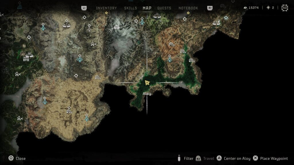 Map: Jagged Deep Black Box Location - Horizon Forbidden West