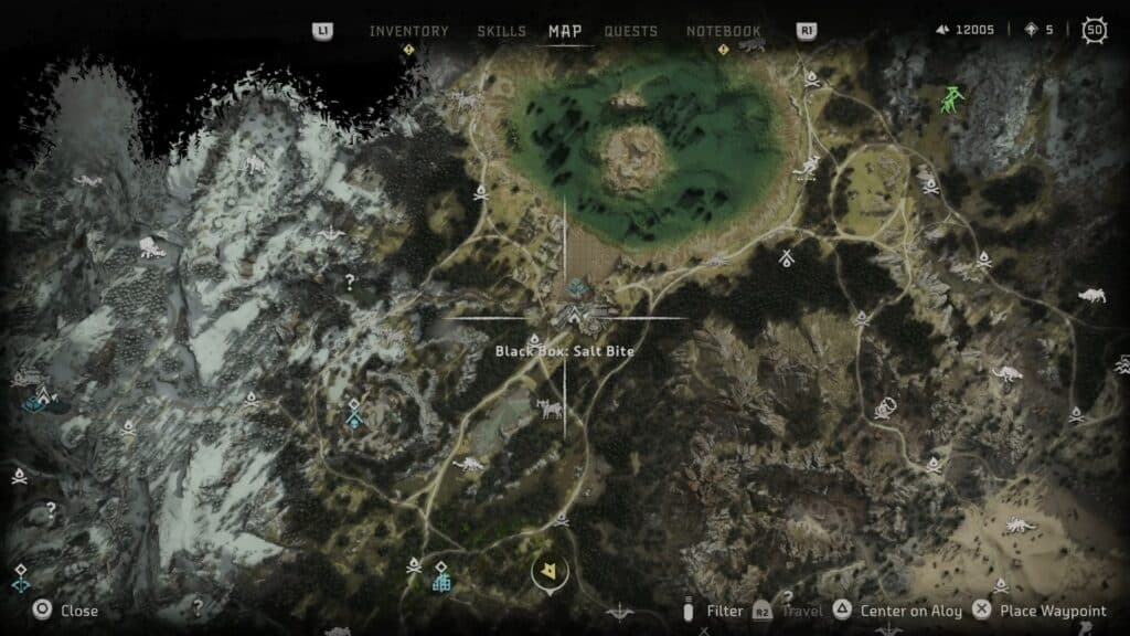 Map: Salt Bite Black Box Location - Horizon Forbidden West 01