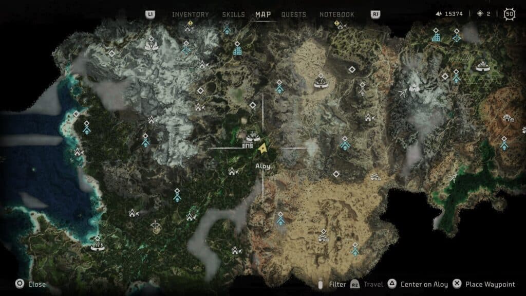 Map: The Memorial Grove Black Box Location - Horizon Forbidden West