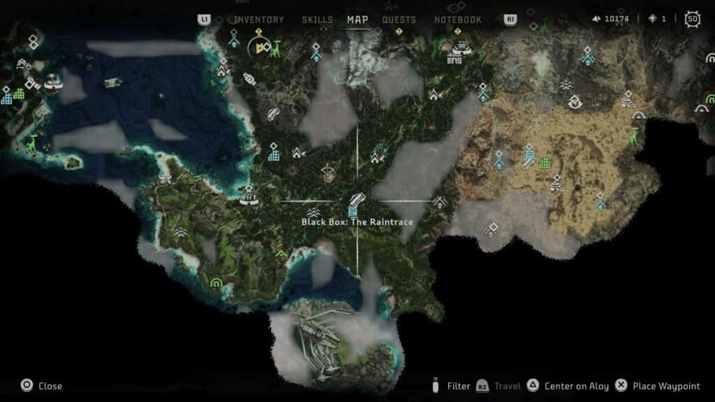 Map: The Raintrace Black Box Location - Horizon Forbidden West