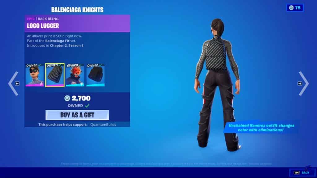 Fortnite Logo Lugger Balenciaga Back Sling