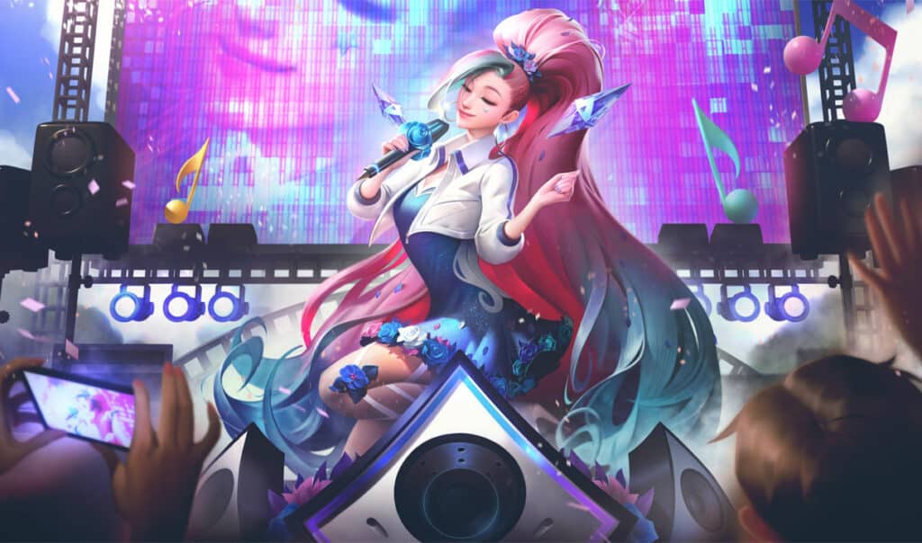 K/DA All Out Seraphine Rising Star Skin - League of Legends