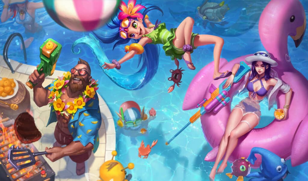 Pool Party Caitlyn Skin - League of Legends