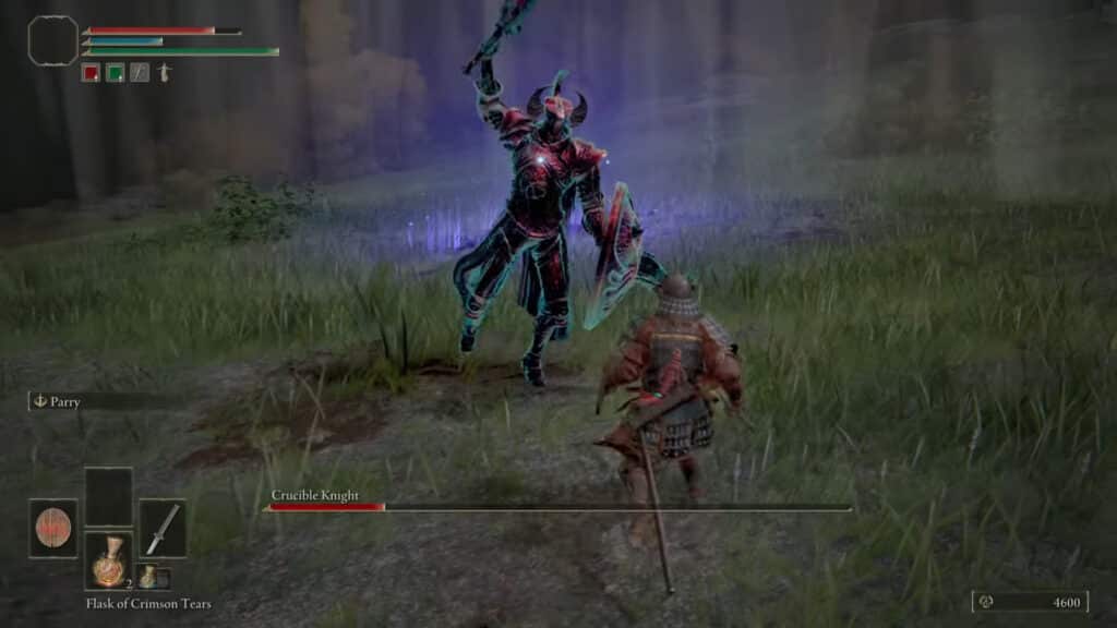 Crucible Knight Attacks in Elden Ring - Sword Slash