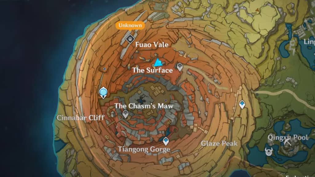 Genshin Impact Map: Lost Valley Domain Location