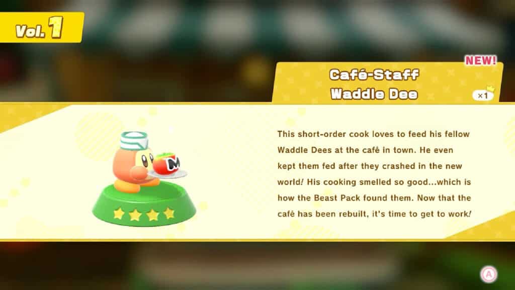 Kirby and the Forgotten Land Waddle Dee Cafe Figures - Kirby and the Forgotten Land