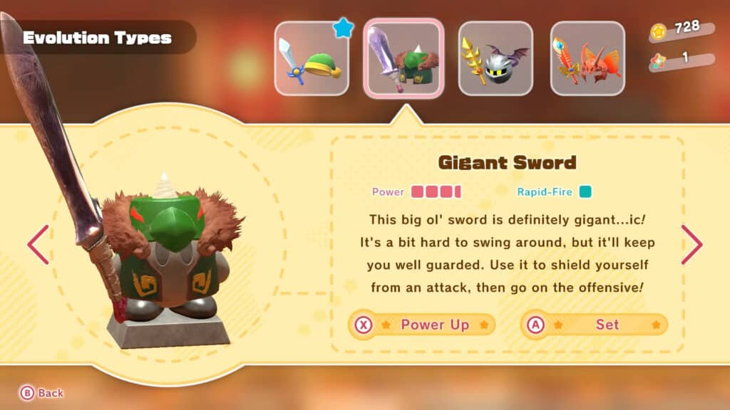 Gigant Sword Copy Ability - Kirby And The Forgotten Land