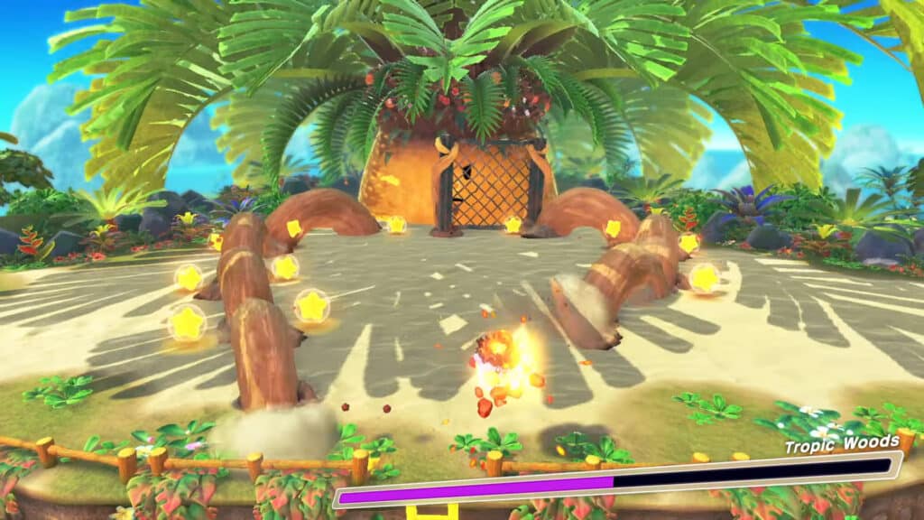 How to beat Tropic Woods Phase 2 in Kirby and the Forgotten Land