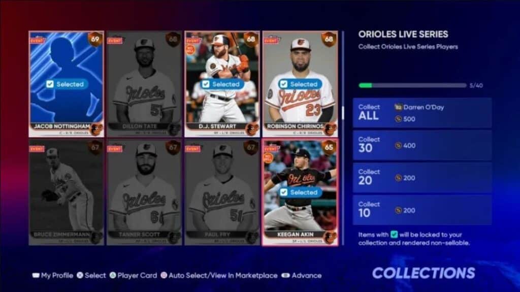 Complete Starter Collections for Rewards - MLB The Show 22