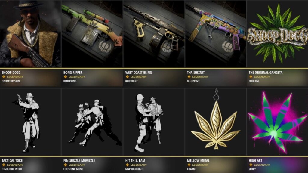 Call of Duty Snoop Dogg Operator Bundle Contents - How Much Is the Snoop Dogg Skin in Call of Duty Warzone and Vanguard