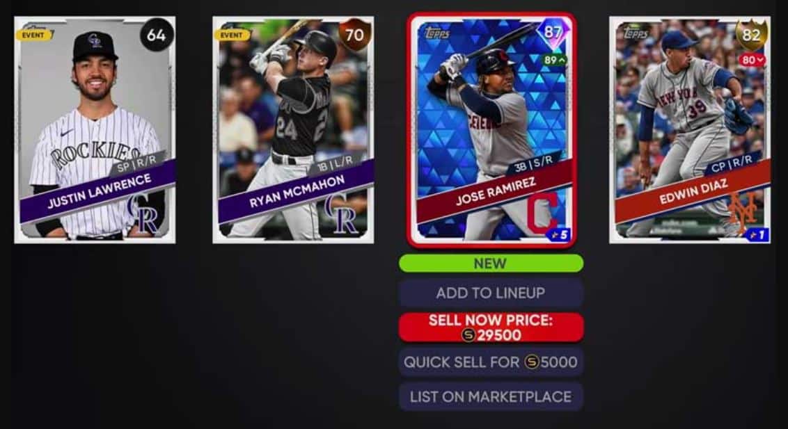 Sell Unused Cards - MLB The Show 22