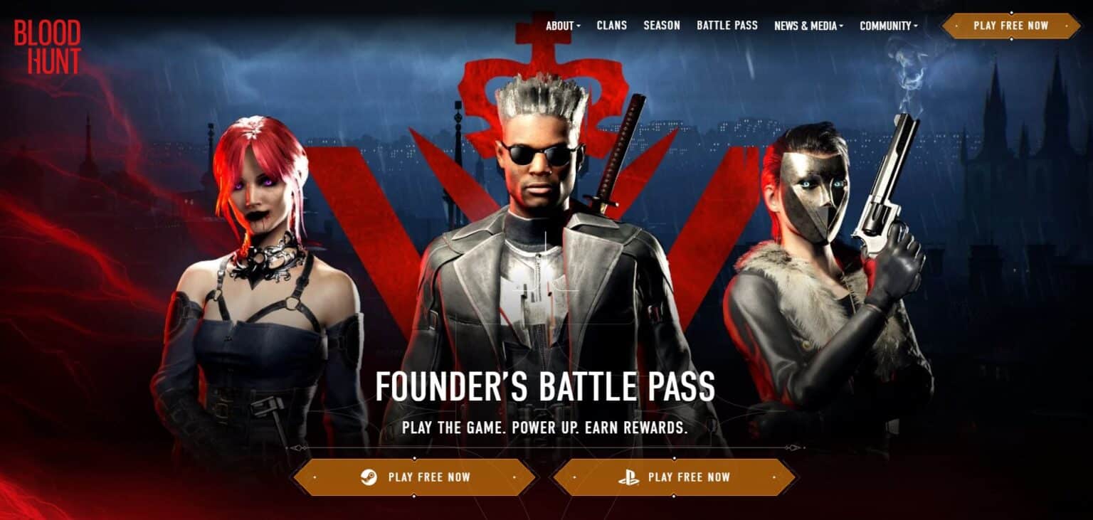 Vampire the Masquerade Bloodhunt Battle Pass