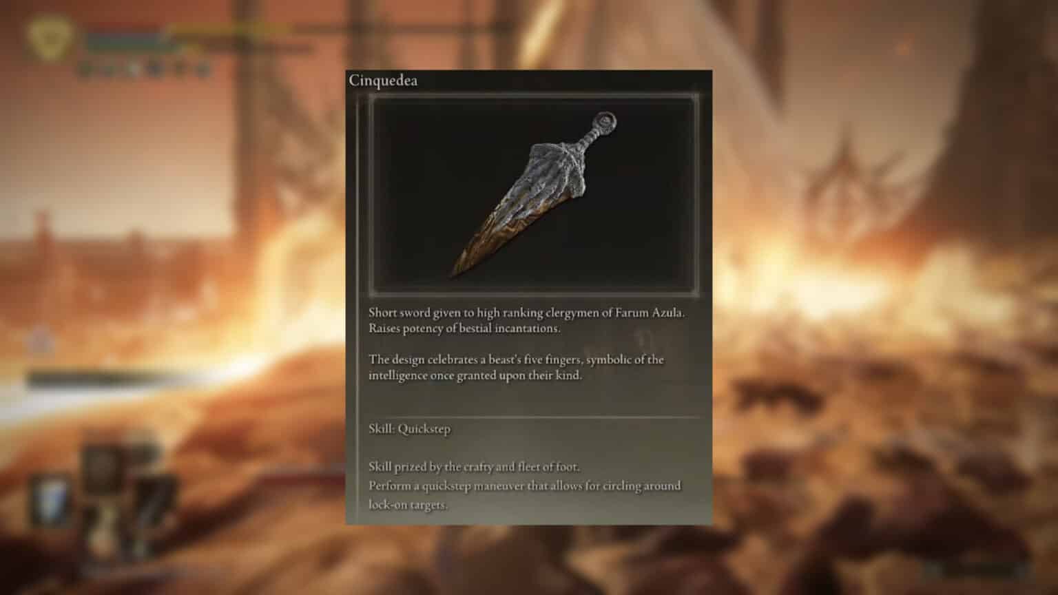 Elden Ring Cinquedea Dagger – Where to Find and How to Get Elden Ring Cinquedea