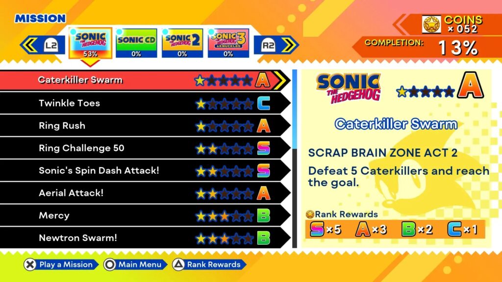 Sonic Origins missions