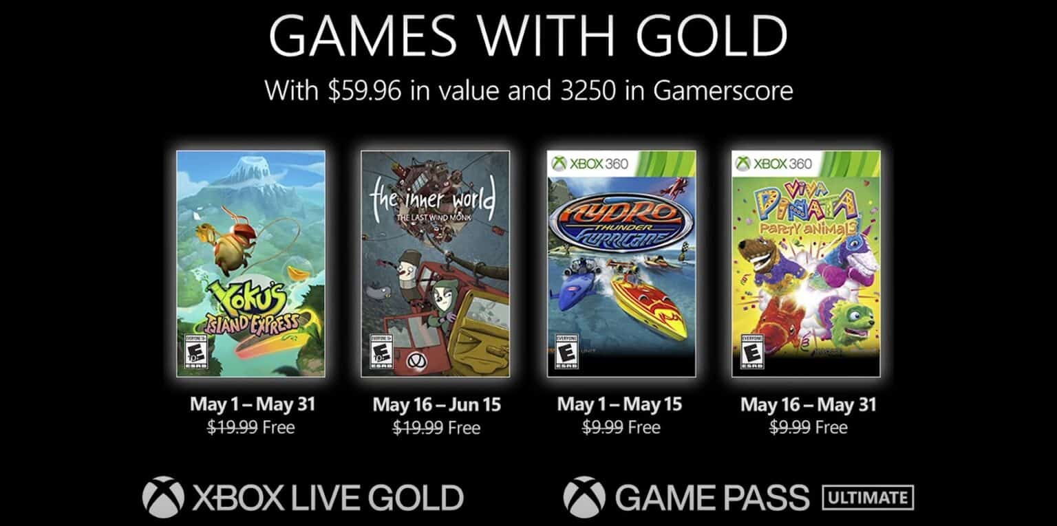 Xbox Games with Gold May 2022 Lineup Officially Revealed