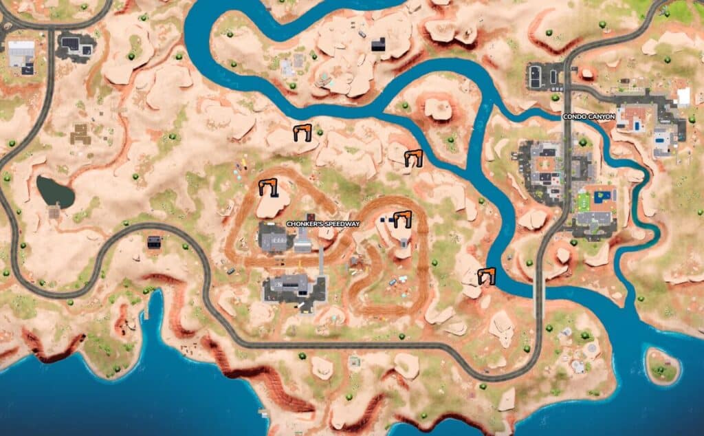 Chonker's Speedway Ascender Locations - What Is An Ascender in Fortnite