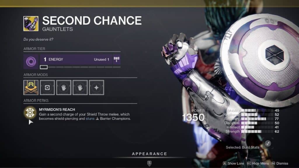 Second Chance - Destiny 2 Season of the Haunted Exotic