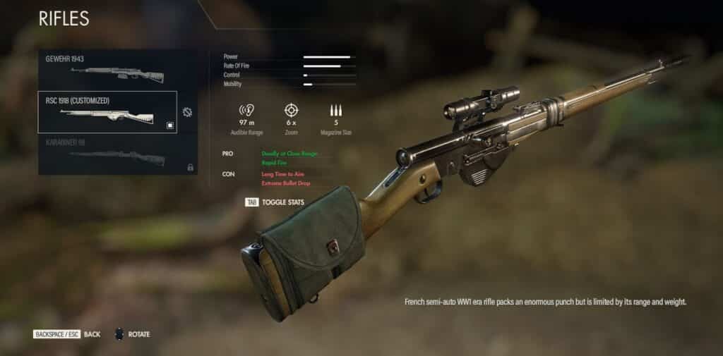 Weapon Loadout - Sniper Elite 5 Invasion Mode