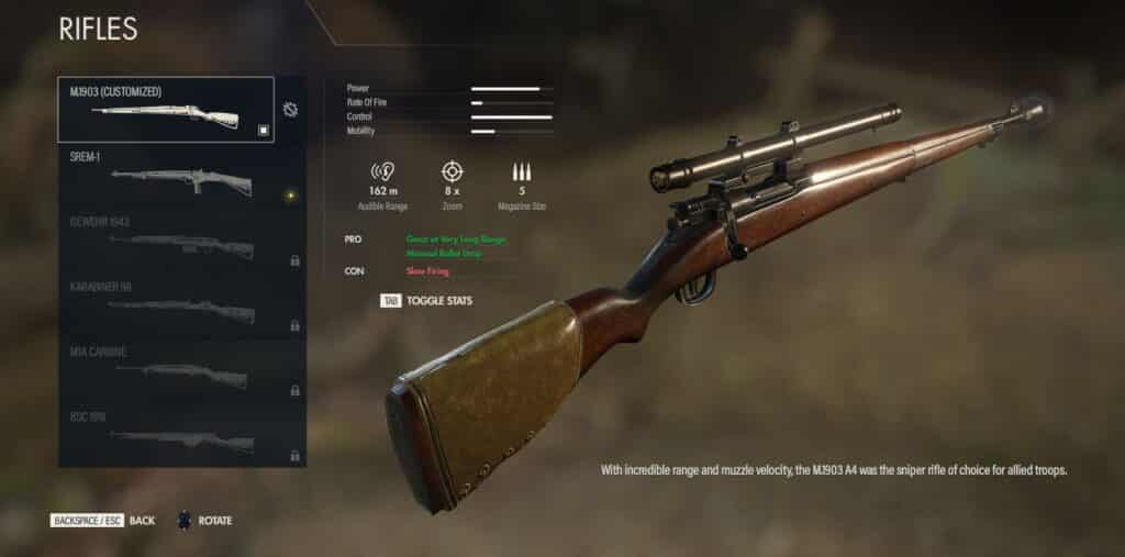 Rifles - Sniper Elite 5 Weapons