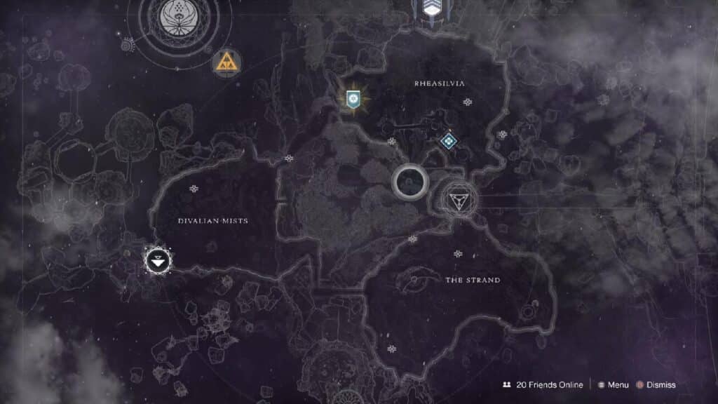 Destiny 2 Chamber of Starlight Location map