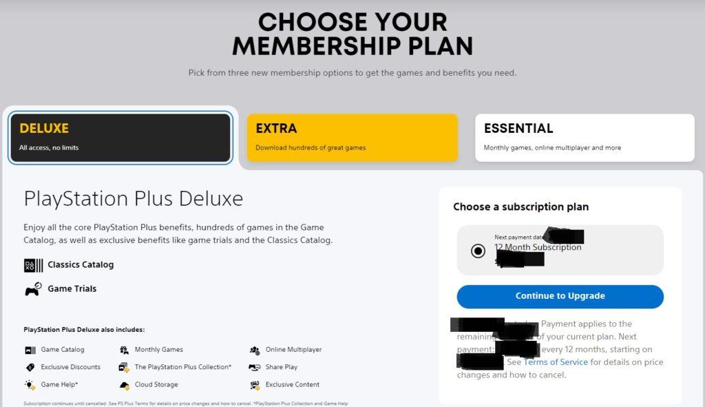 ps plus tier upgrade