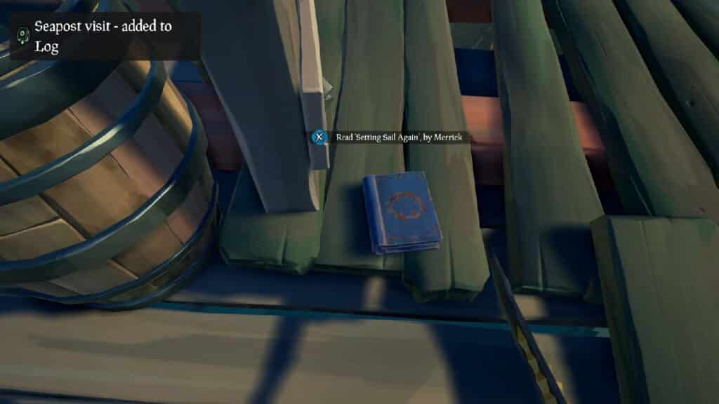 "Setting Sail Again" Journal Location - Merrick Journal Locations in the Lost Sands Adventure in Sea of Thieves