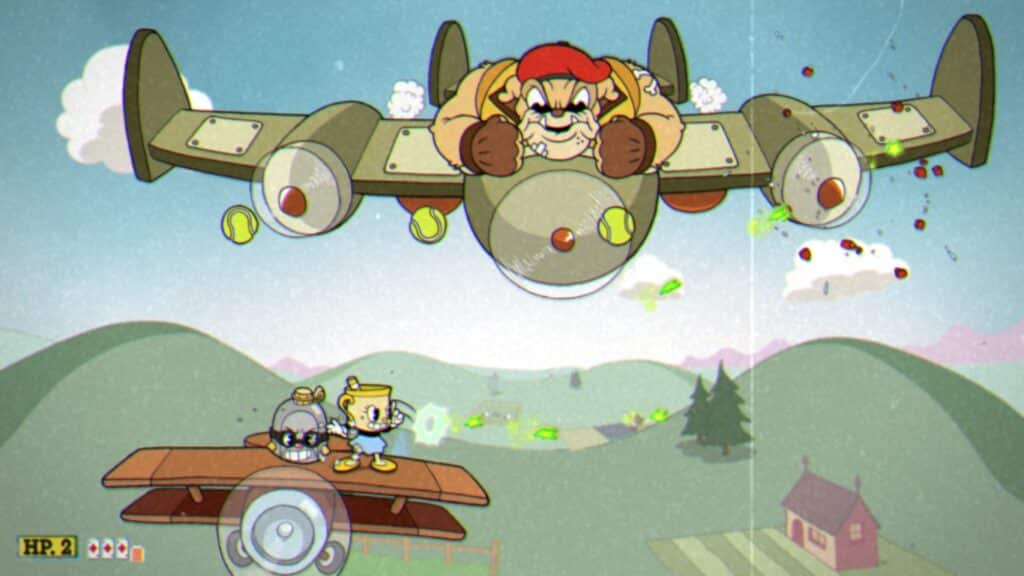 Phase #1 - Dog Bomber - Cuphead DLC Doggone Dogfight Boss Fight