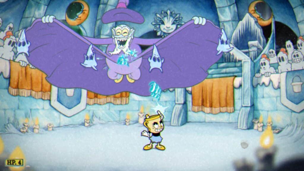 Phase #1 - Mortimer Freeze - Cuphead DLC Snow Cult Scuffle Boss Fight