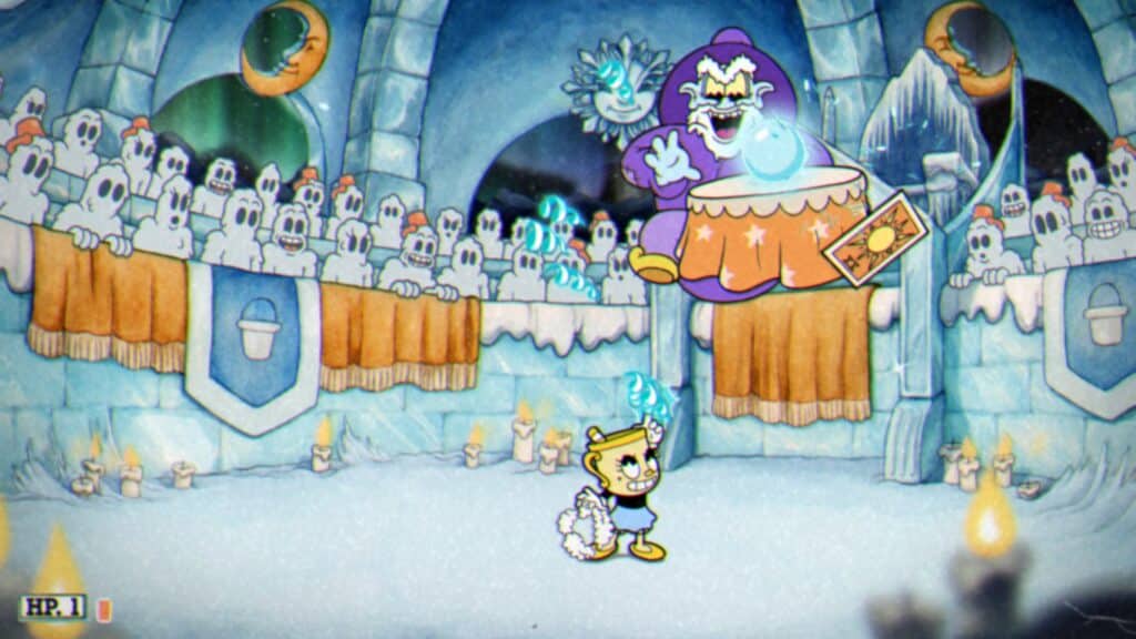 Phase #1 - Mortimer Freeze - Cuphead DLC Snow Cult Scuffle Boss Fight